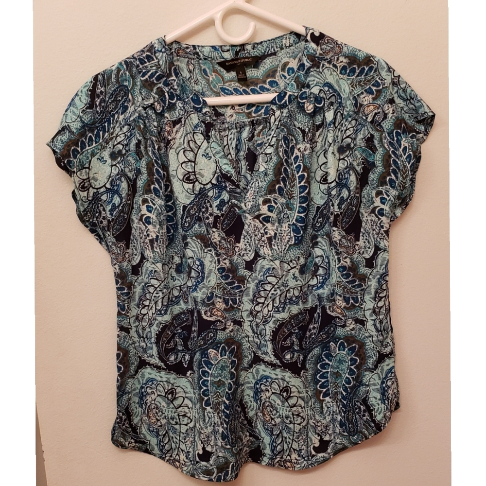 BANANA REPUBLIC FACTORY Women's Small Blue Top